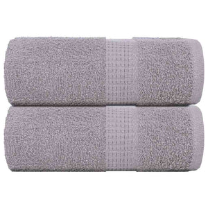 Asciugamani Ospiti 2 pz Grigio 30x50 cm 360 g/m² 100% Cotone 136827