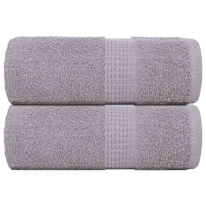 Asciugamani Ospiti 2 pz Grigio 30x50 cm 360 g/m² 100% Cotone 136827