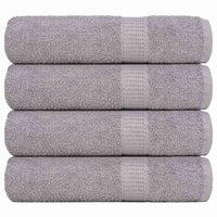 Asciugamani 4 pz Grigio 50x100 cm 360 g/m² 100% Cotone 136831