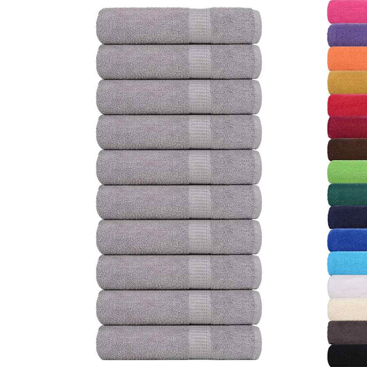 vidaXL Asciugamani 10 pz Grigio 50x100 cm 360 g/m² 100% Cotone