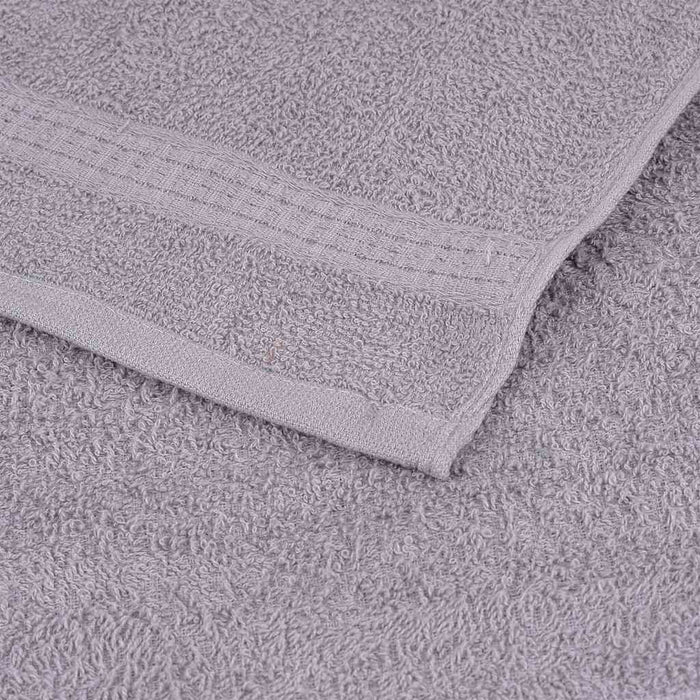 Asciugamani Doccia 2 pz Grigio 70x140 cm 360 g/mÂ² 100% Cotone