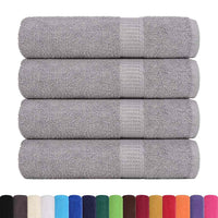 Asciugamani Doccia 4 pz Grigio 70x140 cm 360 g/m² 100% Cotone 136834
