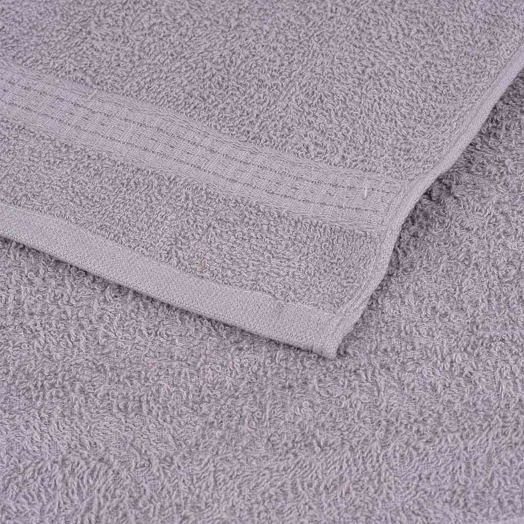 Asciugamani Doccia 4 pz Grigio 70x140 cm 360 g/m² 100% Cotone 136834