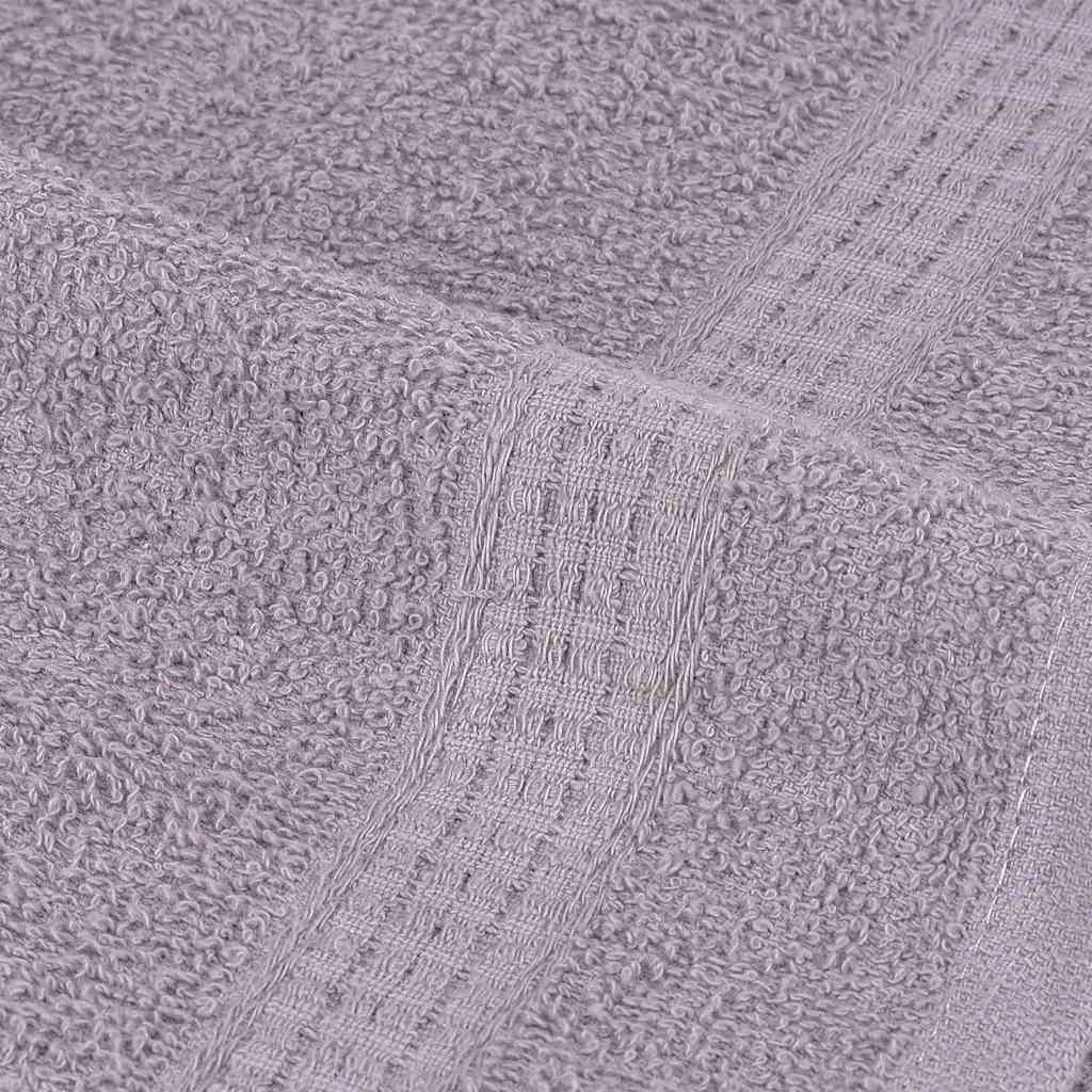 Asciugamani Doccia 4 pz Grigio 70x140 cm 360 g/m² 100% Cotone 136834