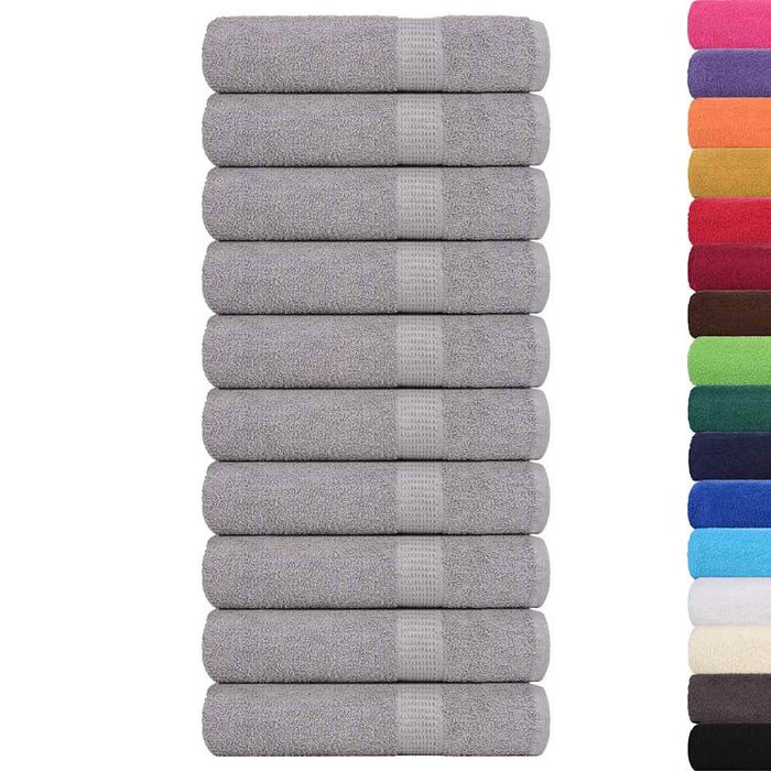 vidaXL Asciugamani Doccia 10 pz Grigio 70x140 cm 360 g/m² 100% Cotone
