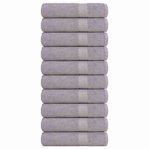 Asciugamani da Bagno 10pz Grigio 100x150cm 360 g/m² 100% Cotone 136838