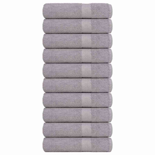 Asciugamani da Bagno 10pz Grigio 100x150cm 360 g/m² 100% Cotone 136838