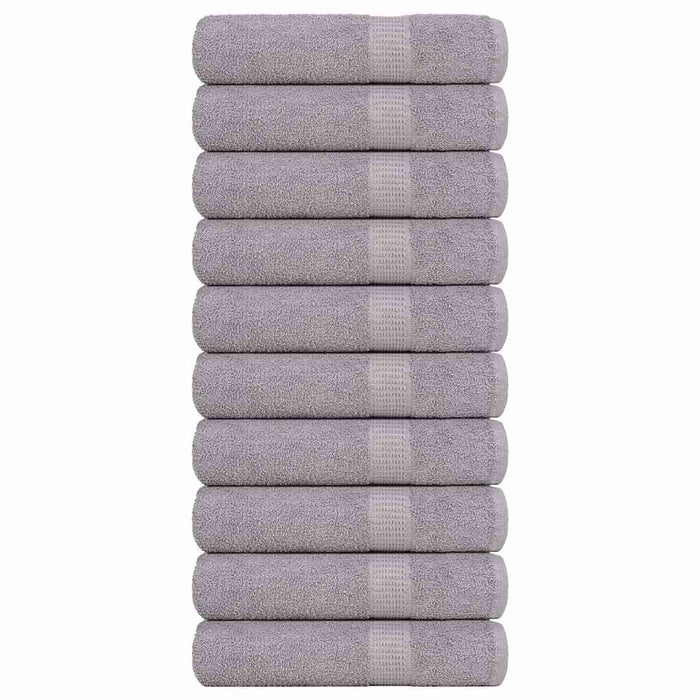 Asciugamani da Bagno 10pz Grigio 100x150cm 360 g/m² 100% Cotone 136838