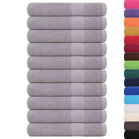vidaXL Asciugamani 10 pz Grigio 100x200 cm 360 g/m² 100% Cotone