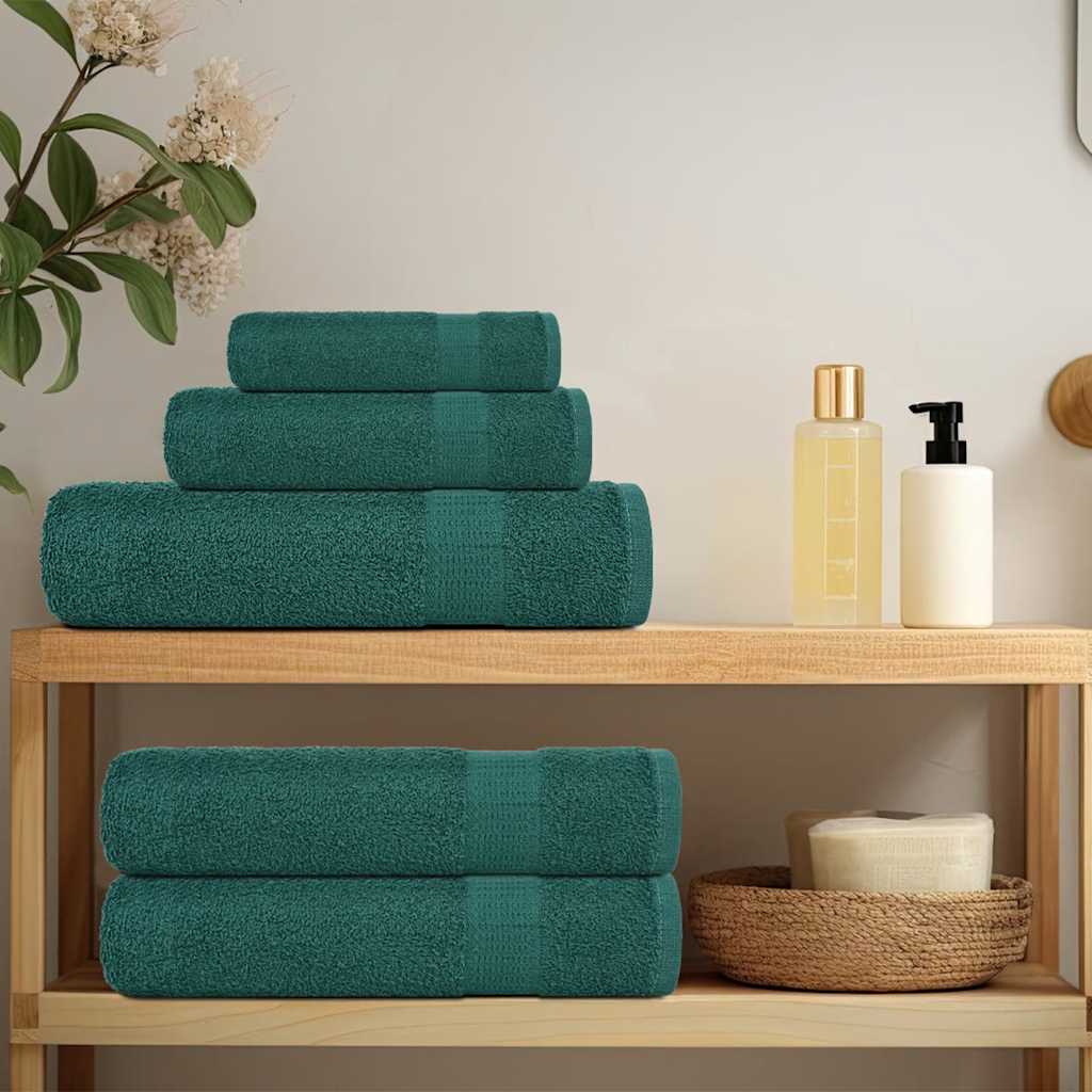 vidaXL Asciugamani da bagno 2 pz FROGN Verde 30x30 cm 100% Cotone