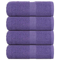 Asciugamani per Sapone 4 pz Viola 30x30cm 360g/m² 100% Cotone 136873