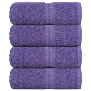 Asciugamani per Sapone 4 pz Viola 30x30cm 360g/m² 100% Cotone 136873