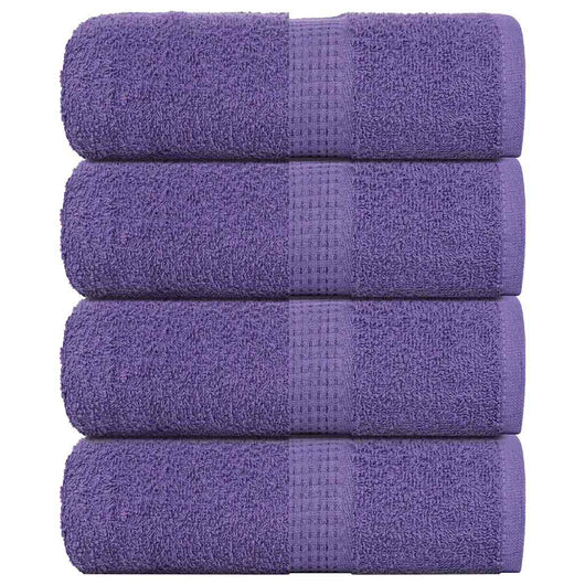 Asciugamani per Sapone 4 pz Viola 30x30cm 360g/m² 100% Cotone 136873