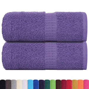 vidaXL Asciugamani Ospiti 2 pz Viola 30x50 cm 360 g/m² 100% Cotone