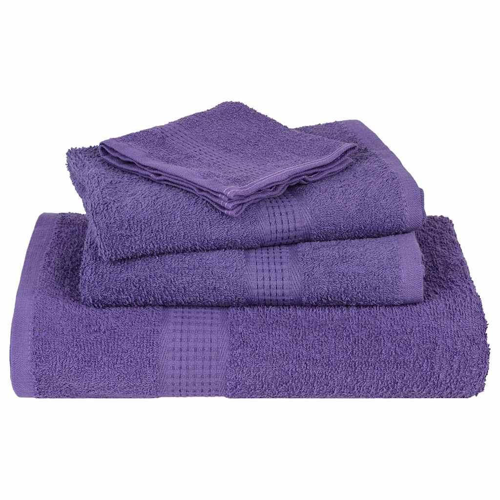 Asciugamani Ospiti 4 pz Viola 30x50 cm 360 g/m² 100% Cotone 136876
