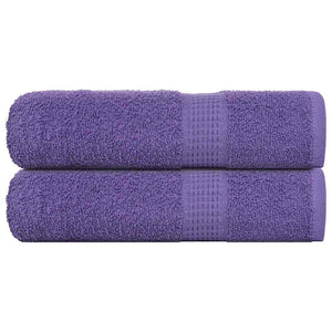 Asciugamani 2 pz Viola 50x100 cm 360 g/mÂ² 100% Cotone