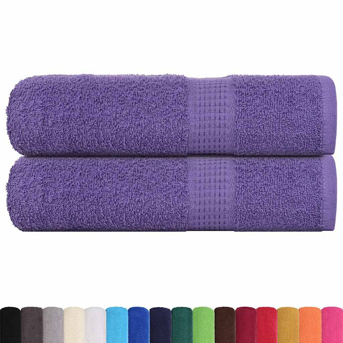 Asciugamani 2 pz Viola 50x100 cm 360 g/mÂ² 100% Cotone