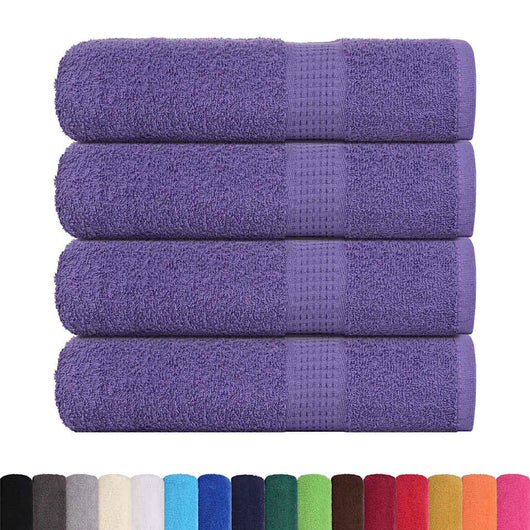 vidaXL Asciugamani Doccia 4 pz Viola 70x140 cm 360 g/m² 100% Cotone