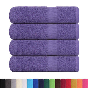 vidaXL Asciugamani da Bagno 4 pz Viola 100x150cm 360g/m² 100% Cotone