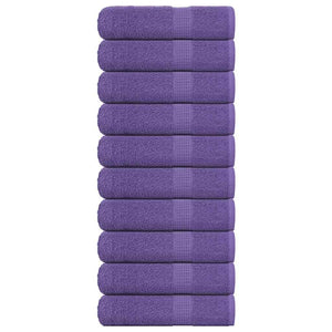 Asciugamani da Bagno 10pz Viola 100x150cm 360g/m² 100% Cotone 136886