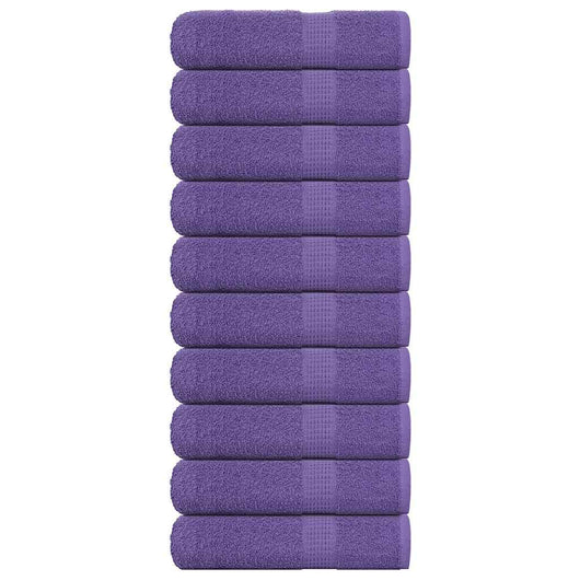 Asciugamani da Bagno 10pz Viola 100x150cm 360g/m² 100% Cotone 136886