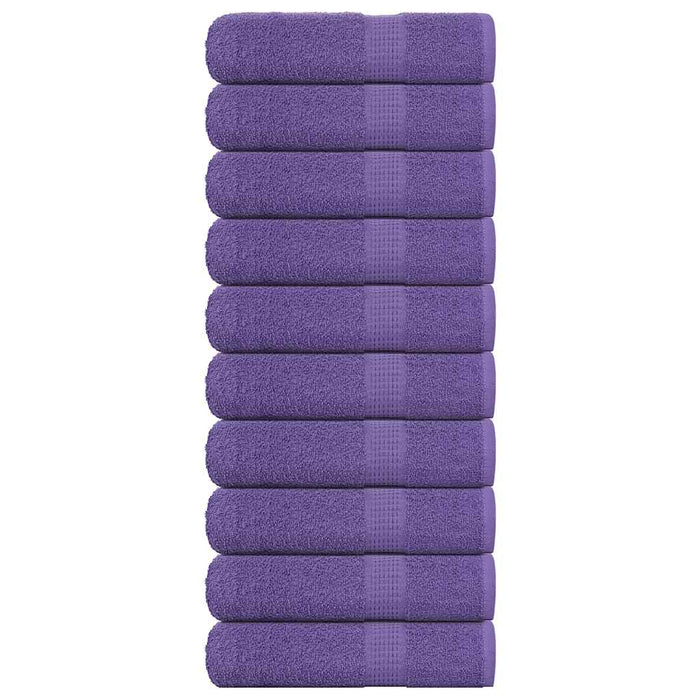 Asciugamani da Bagno 10pz Viola 100x150cm 360g/m² 100% Cotone