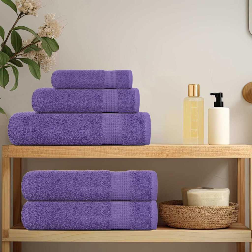 Asciugamani da Bagno 10pz Viola 100x150cm 360g/m² 100% Cotone 136886