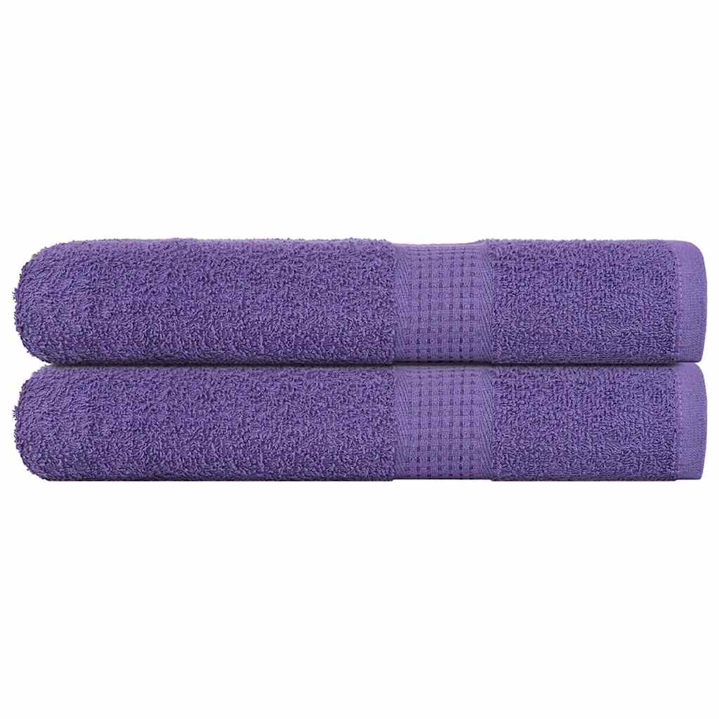 Asciugamani 2 pz Viola 100x200 cm 360 g/mÂ² 100% Cotone
