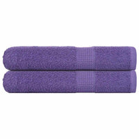 Asciugamani 2 pz Viola 100x200 cm 360 g/mÂ² 100% Cotone