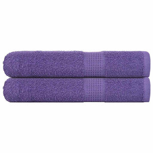Asciugamani 2 pz Viola 100x200 cm 360 g/mÂ² 100% Cotone