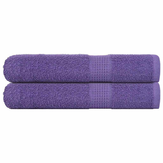 Asciugamani 2 pz Viola 100x200 cm 360 g/mÂ² 100% Cotone