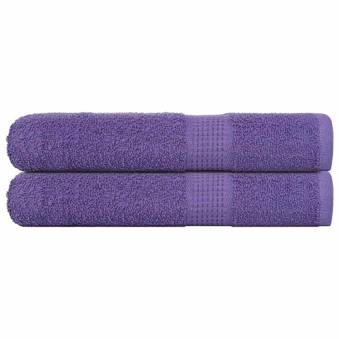 Asciugamani 2 pz Viola 100x200 cm 360 g/mÂ² 100% Cotone
