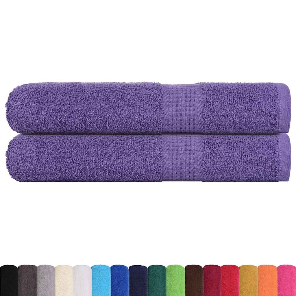 Asciugamani 2 pz Viola 100x200 cm 360 g/m² 100% Cotone 136890