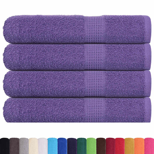 Asciugamani 4 pz Viola 100x200 cm 360 g/m² 100% Cotone 136891