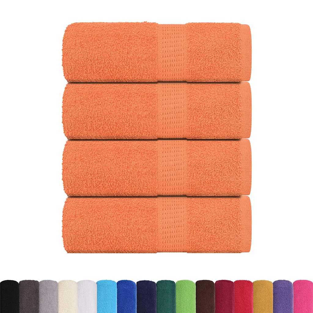 vidaXL Asciugamani da bagno 4 pz FROGN Arancione 30x30 cm 100% Cotone