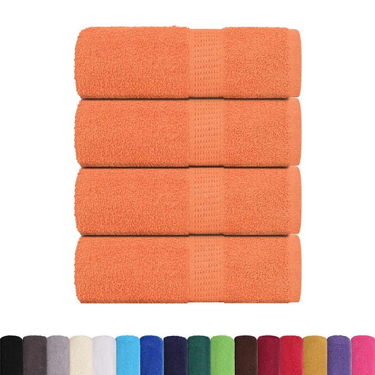 vidaXL Asciugamani da bagno 4 pz FROGN Arancione 30x30 cm 100% Cotone