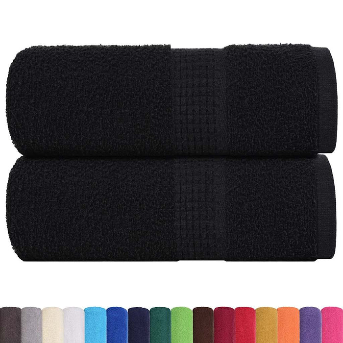 vidaXL Asciugamani da bagno 2 pz FROGN Nero 30x30 cm 100% Cotone
