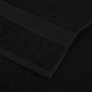 vidaXL Asciugamani da bagno 10 pz FROGN Nero 30x30 cm 100% Cotone