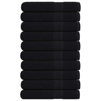 Asciugamani per Sauna 10pz Neri 80x200cm 360g/m² 100% Cotone