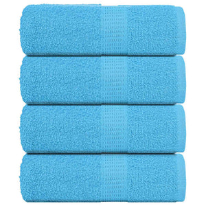 Asciugamani Sapone 4 pz Turchesi 30x30 cm 360 g/m² 100% Cotone