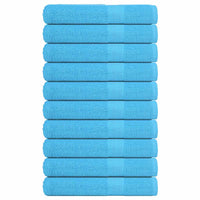 Asciugamani 10 pz Turchesi 100x200 cm 360 g/m² 100% Cotone 136988