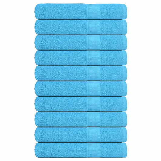 Asciugamani 10 pz Turchesi 100x200 cm 360 g/mÂ² 100% Cotone