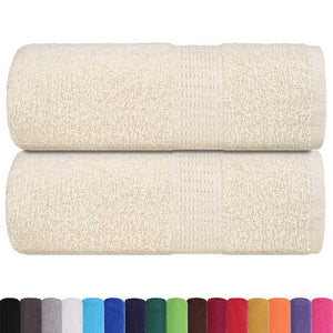 Asciugamani da bagno 2 pz FROGN Crema 30x30 cm 100% Cotone 136992