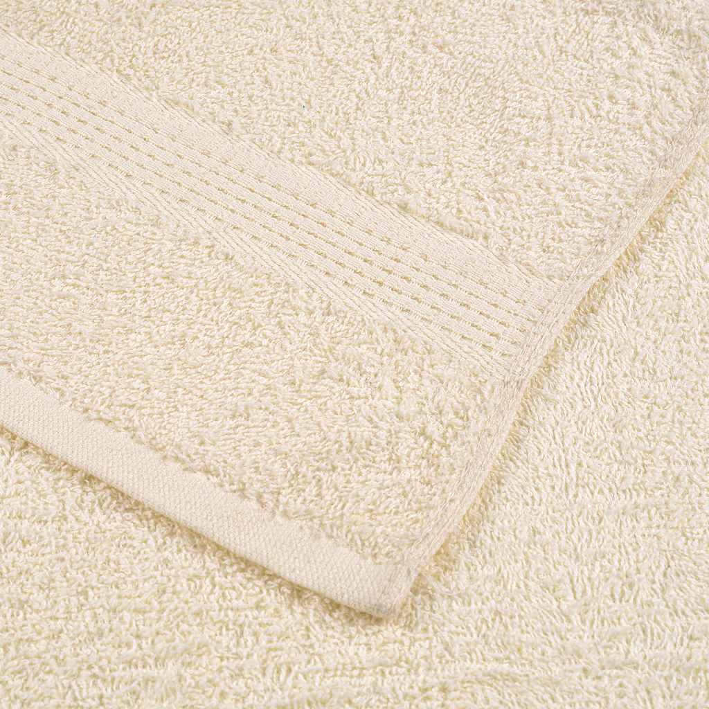 vidaXL Asciugamani da bagno 10 pz FROGN Crema 30x30 cm 100% cotone