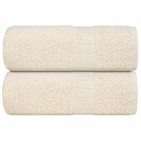 Asciugamani Ospiti 2 pz Crema 30x50 cm 360 g/m² 100% Cotone 136995