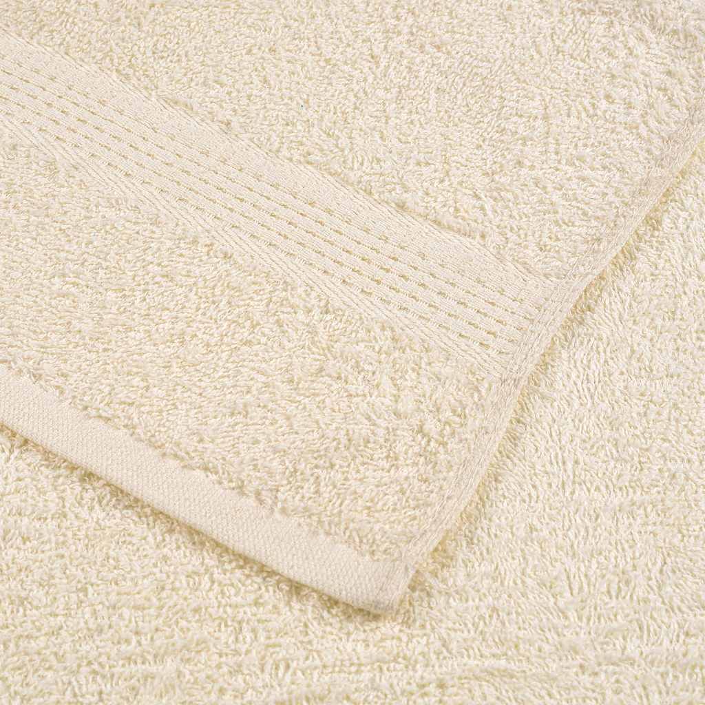 vidaXL Asciugamani 4 pz Crema 50x100 cm 360 g/m² 100% Cotone