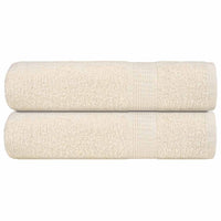 Asciugamani Doccia 2 pz Crema 70x140 cm 360 g/m² 100% Cotone