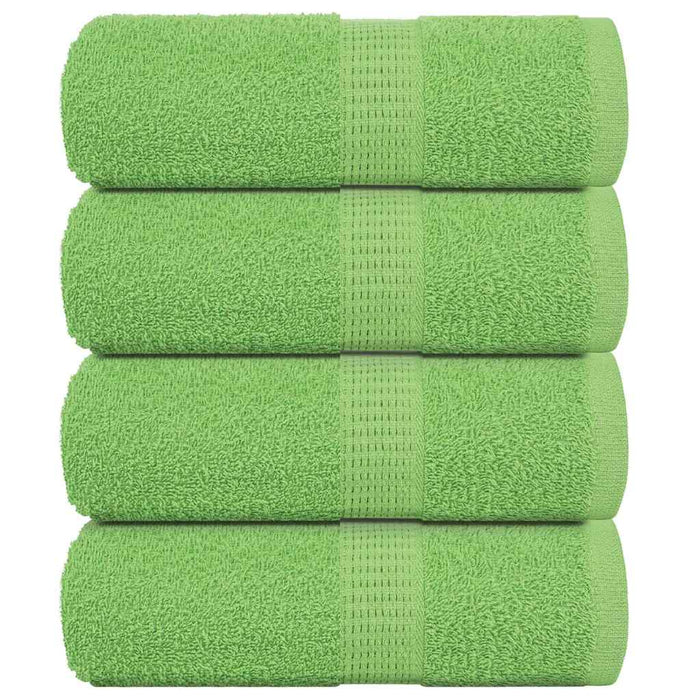 Asciugamani per Sapone 4 pz Verde Mela 30x30 cm 360 g/m² Cotone