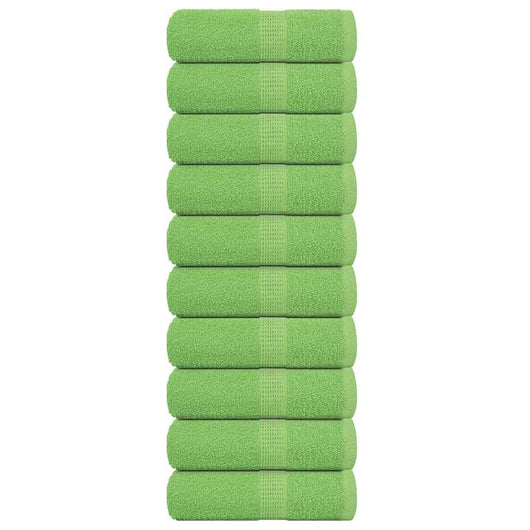 Asciugamani Ospiti 10 pz Verde Mela 30x50 cm 360 g/mÂ² Cotone