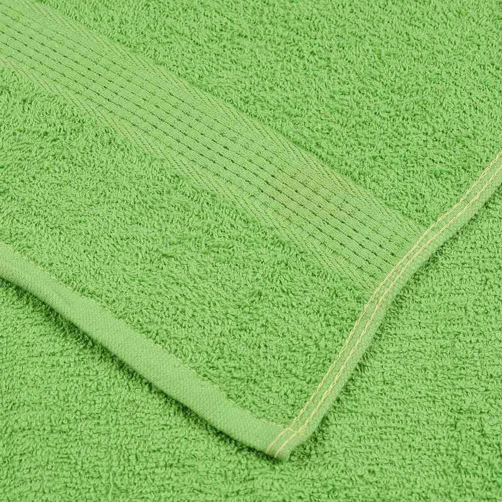 vidaXL Asciugamani 10 pz Verde Mela 50x100 cm 360 g/m² 100% Cotone